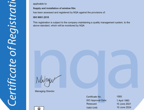 Our NQA ISO 9001:2015 certificate is bang up to date!